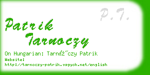 patrik tarnoczy business card